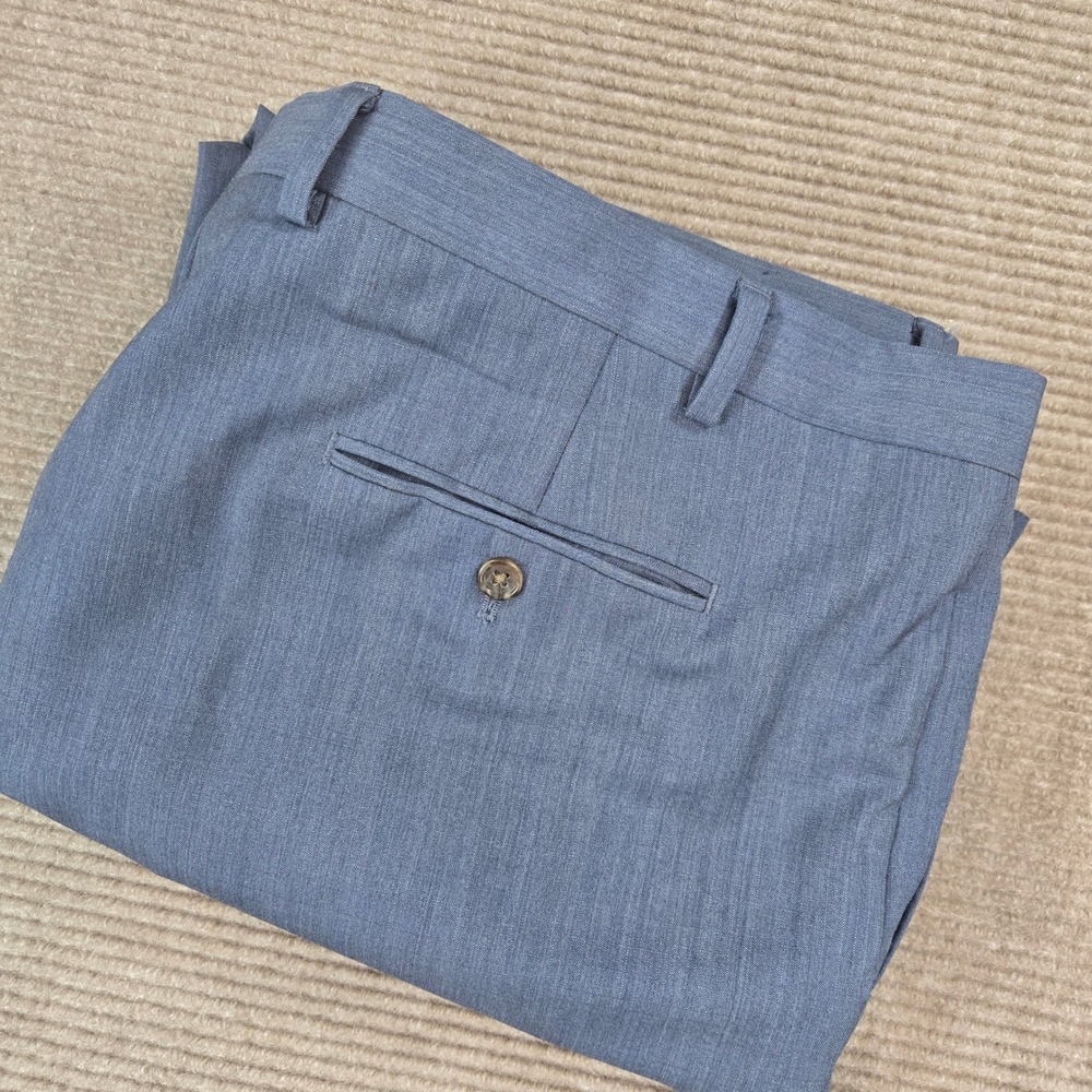 Jos. A. Bank Mens 43x28 Blue Reserve Italian Wool Flat Front Dress Pants